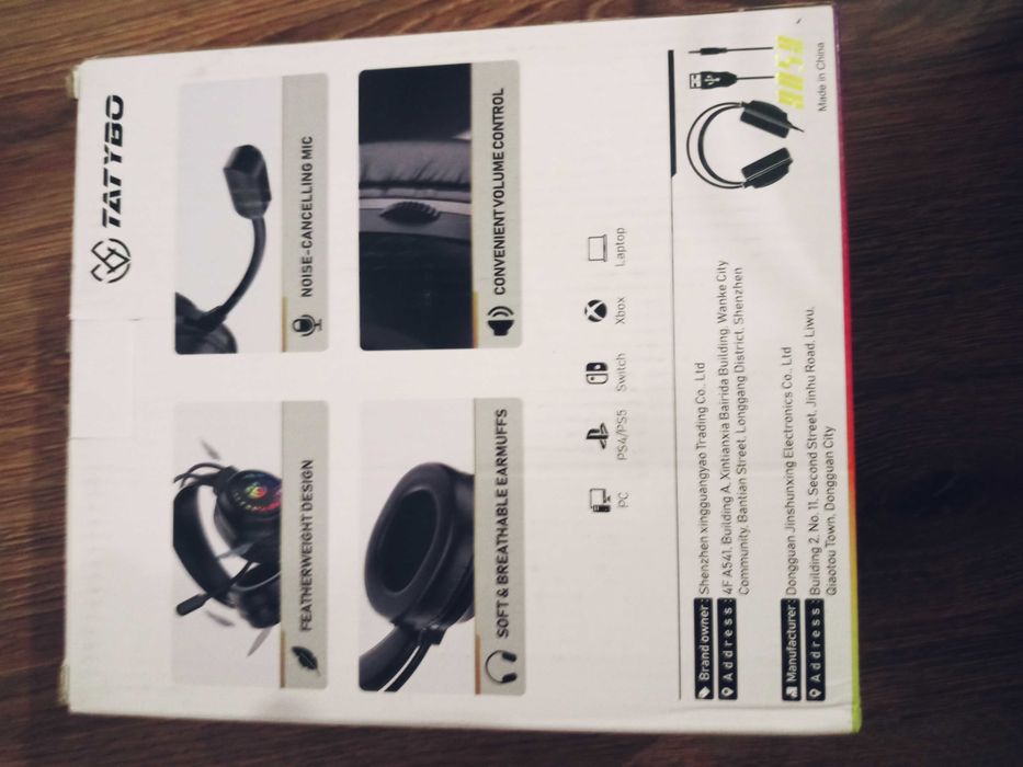 Słuchawki gemingowe z mikrofonem Nowe