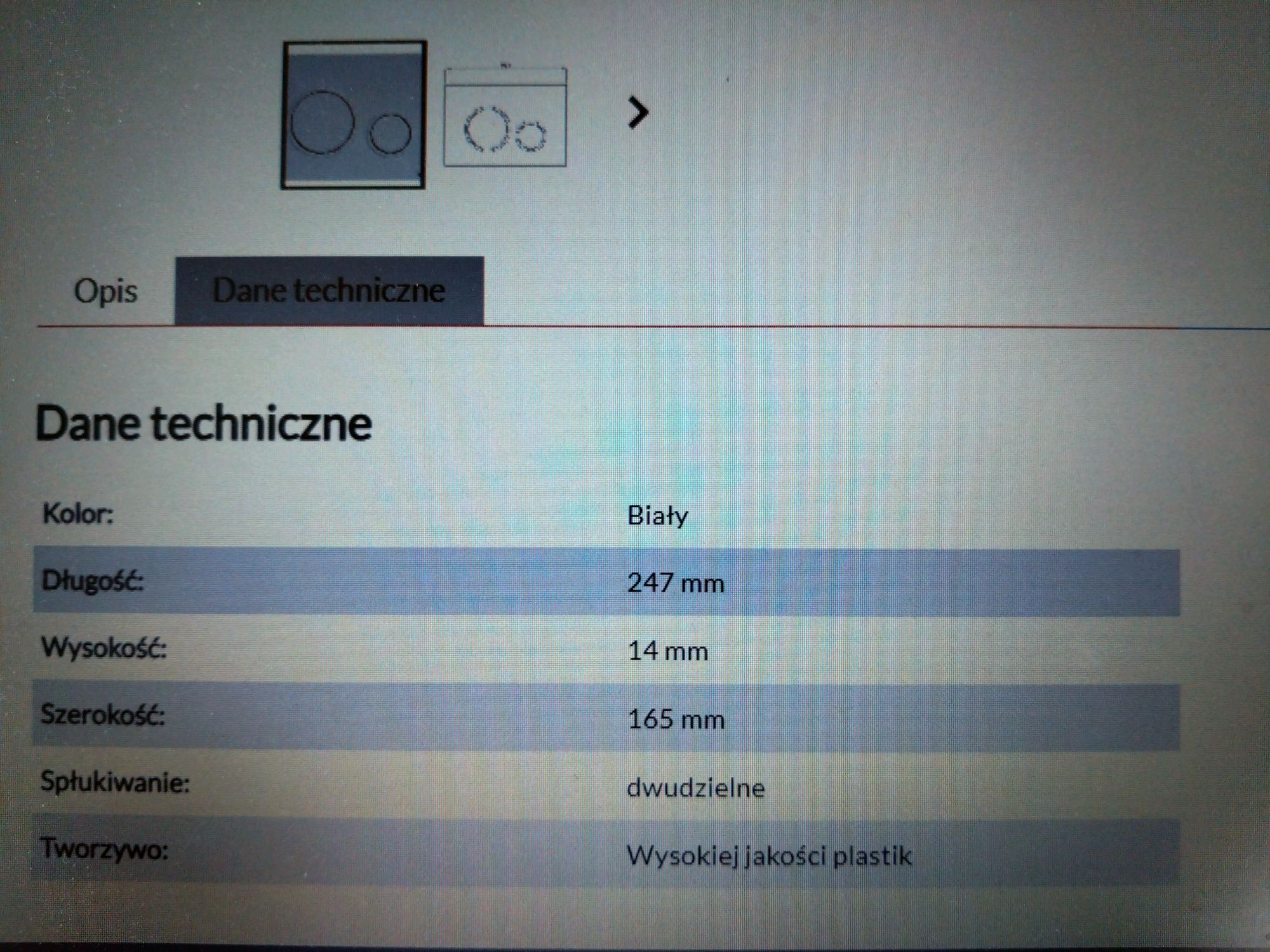 Przycisk spłuczka WC SCHWAB Vela biały Fluidmaster nowy