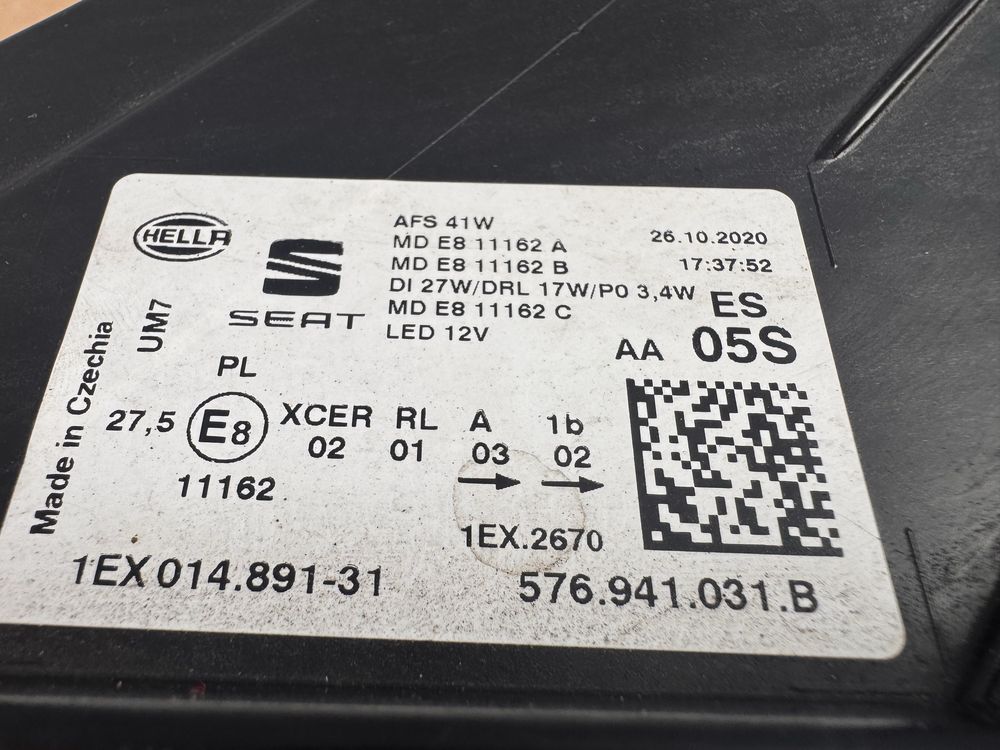 Seat Ateca lift full led lewa lampa EU idealna