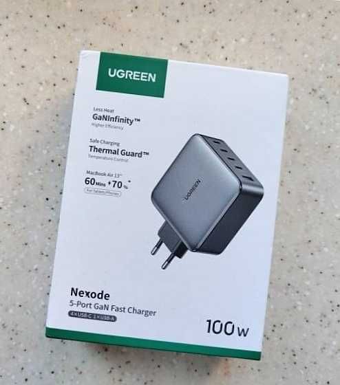 Ugreen Nexode 100W 5-Port GaN Fast Charger X563 Швидка Зарядка 5портів