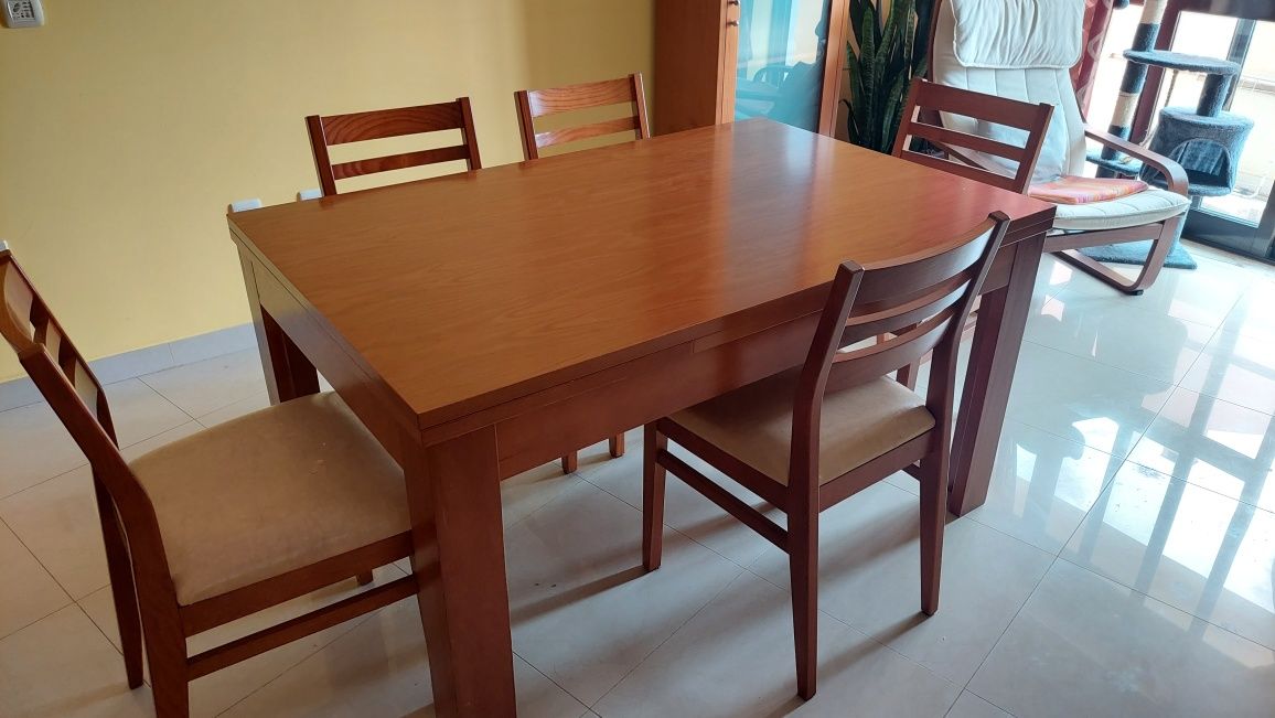 mesa jantar madeira extensível