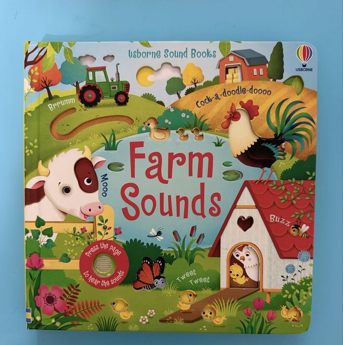 Usborne Farm Sounds книга із звуками фермерских тварин