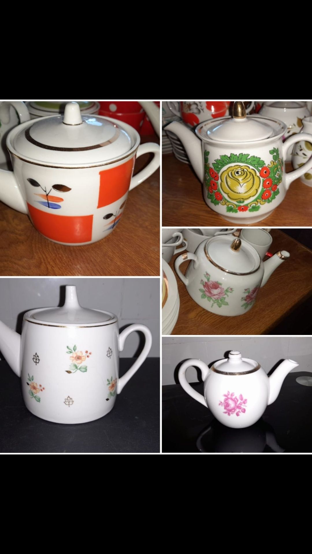 Фарфор СССР, ФУФ, заварники, сахарницы, сливочники,  50-70 годы