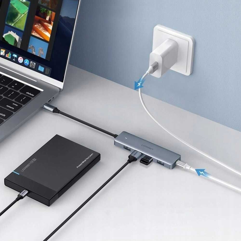 UGREEN hub rozdzielacz ADAPTER USB-C TYP-C NA 4x USB 3.0