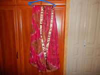 Шаль, сари, платок, легкая накидка искусственный шелк, размер 2*1 м
