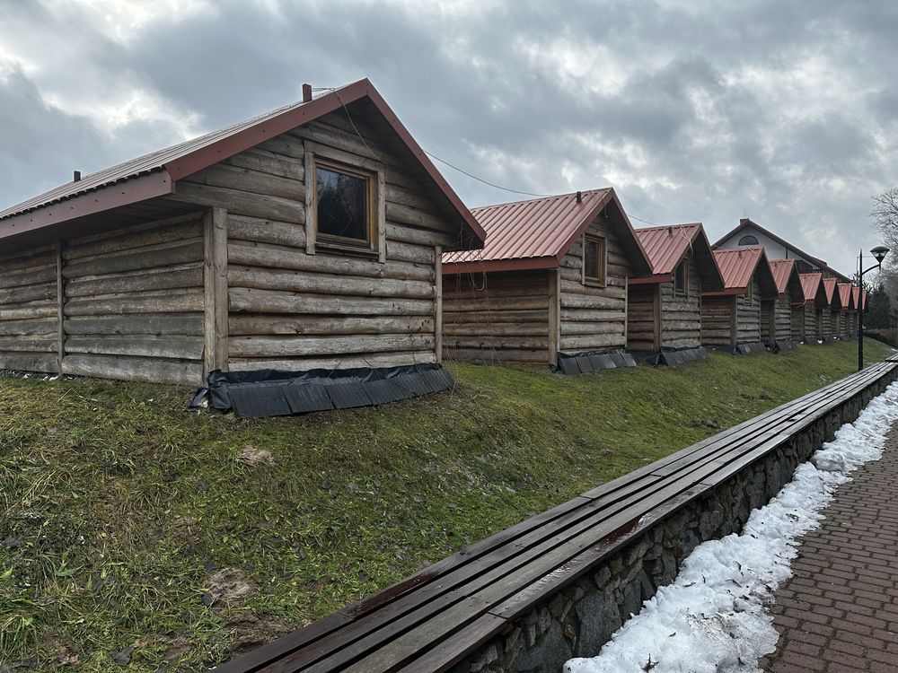 Dom domek letniskowy z bala. Sauna bania altanka beczka duńska kemping