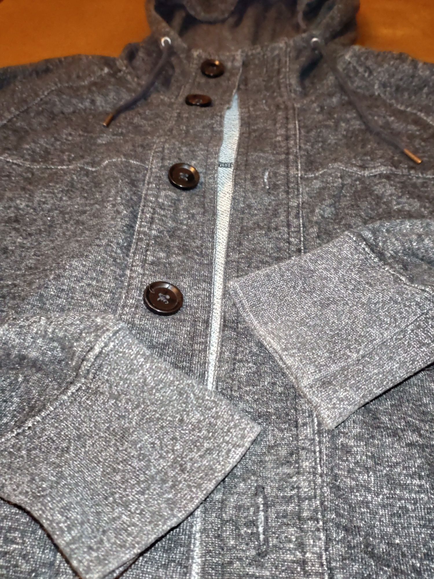 Bluza z kapturem, H&M, "S" szara, vintage
