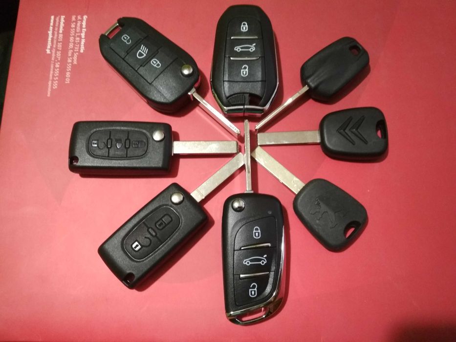 Kluczyk Citroen C3 C4 Picasso C5 Peugeot 208 308  3008  508  Kodowanie
