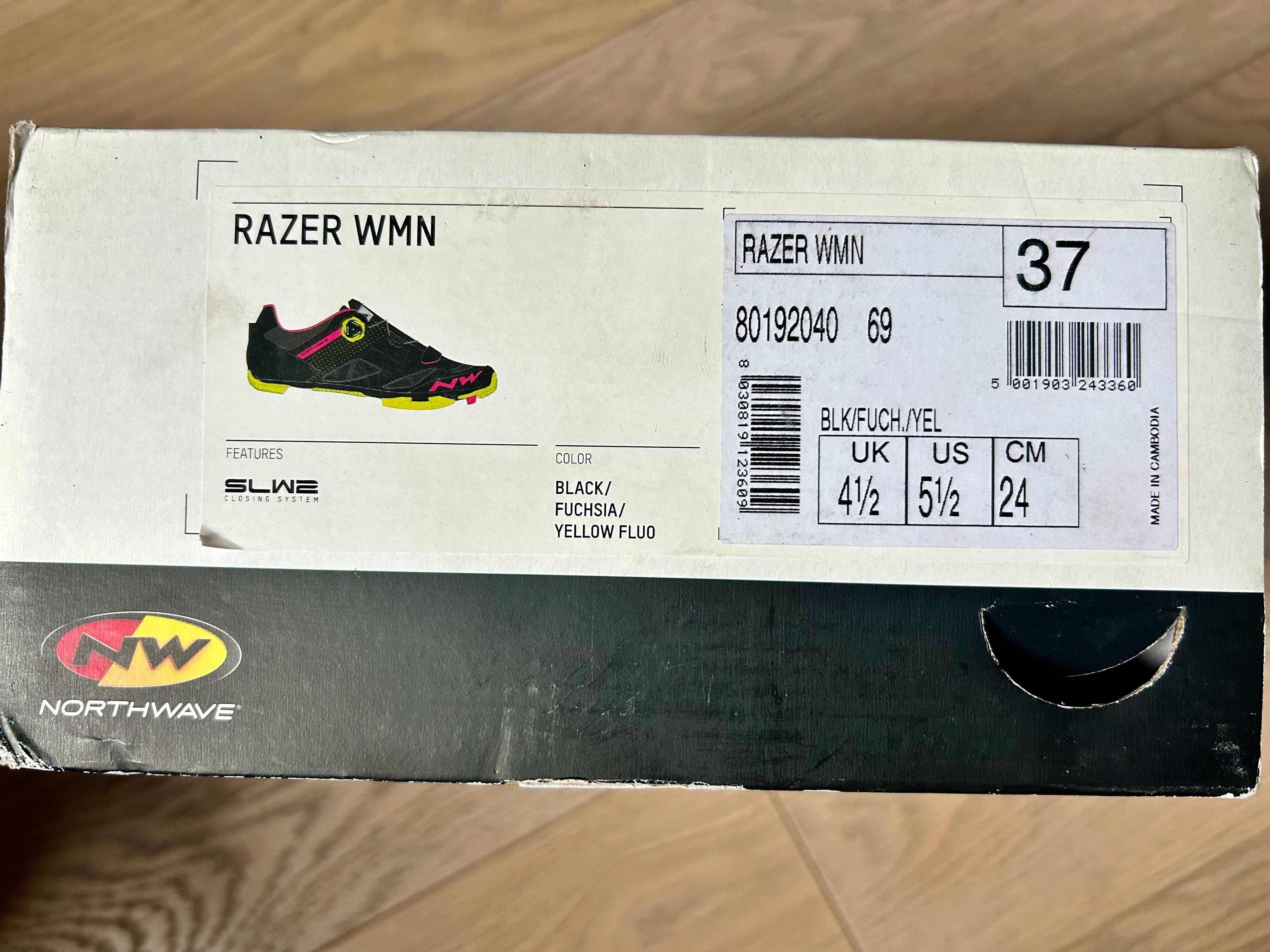 Buty rowerowe damskie Northwave Razer r.37 + bloki SPD