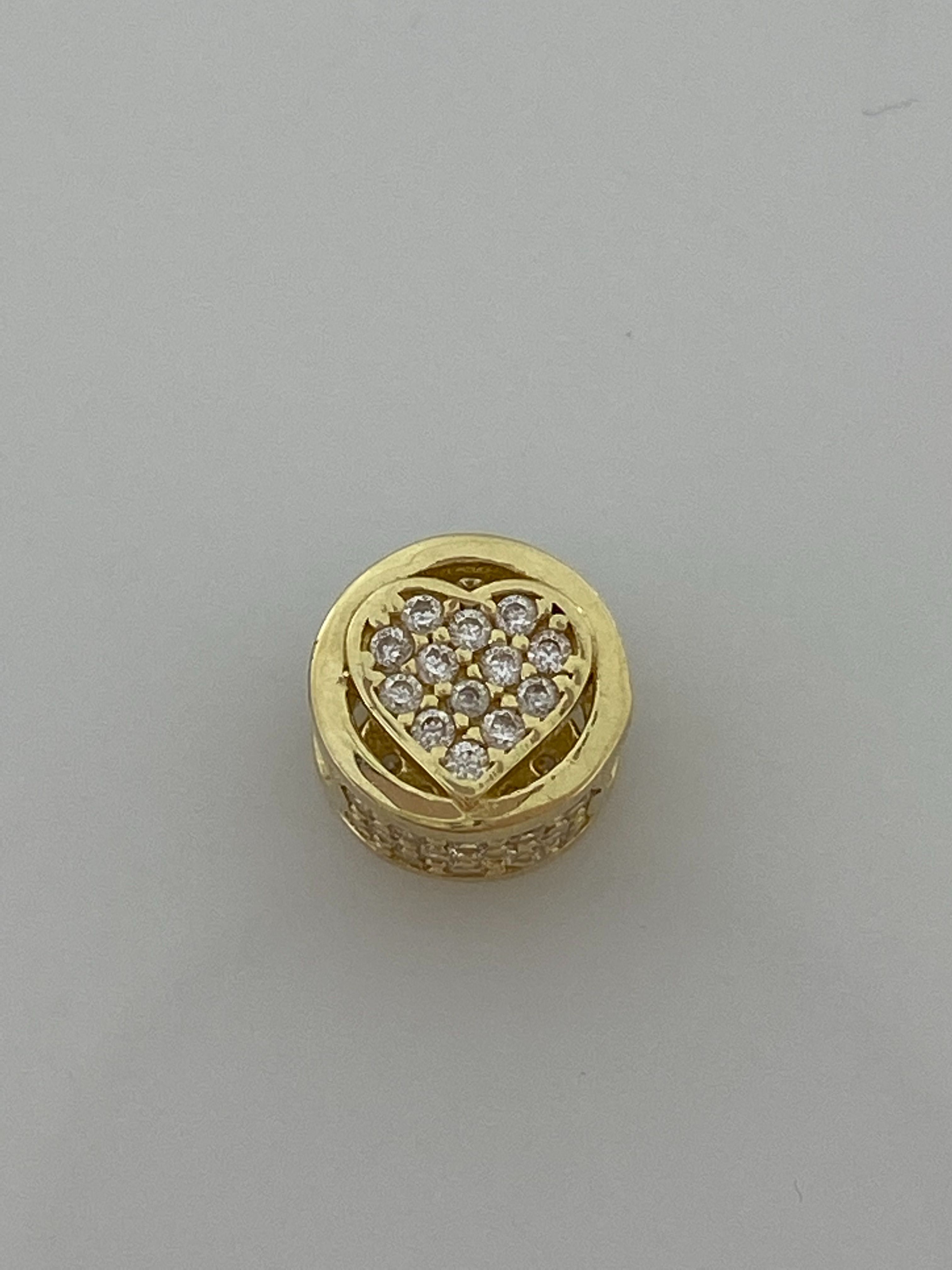 Złoty element charms na bransoletkę Pandora, Próba 585. Nowy (980)