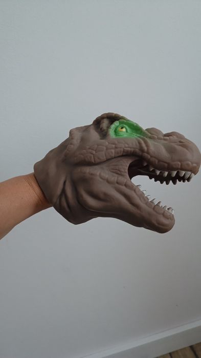 Pacynka na rękę w kształcie głowy dinozaura NOWA