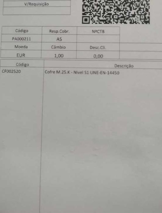 Cofre Armas com Chave OPTIMO ESTADO