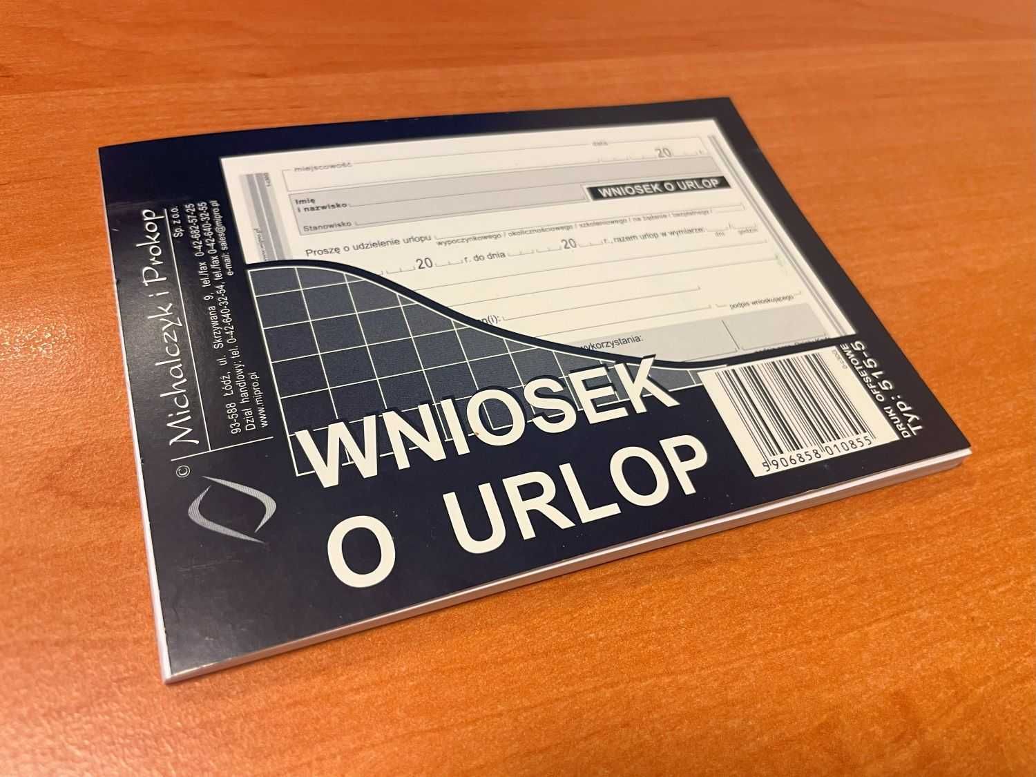 Druki Wniosek o urlop