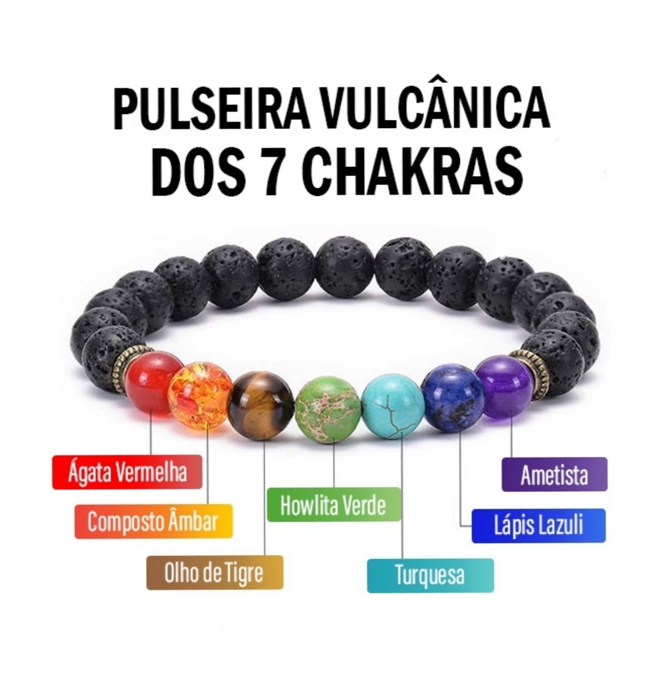 Pulseira espiritual dos 7 chakras da Nature & Decouvertes