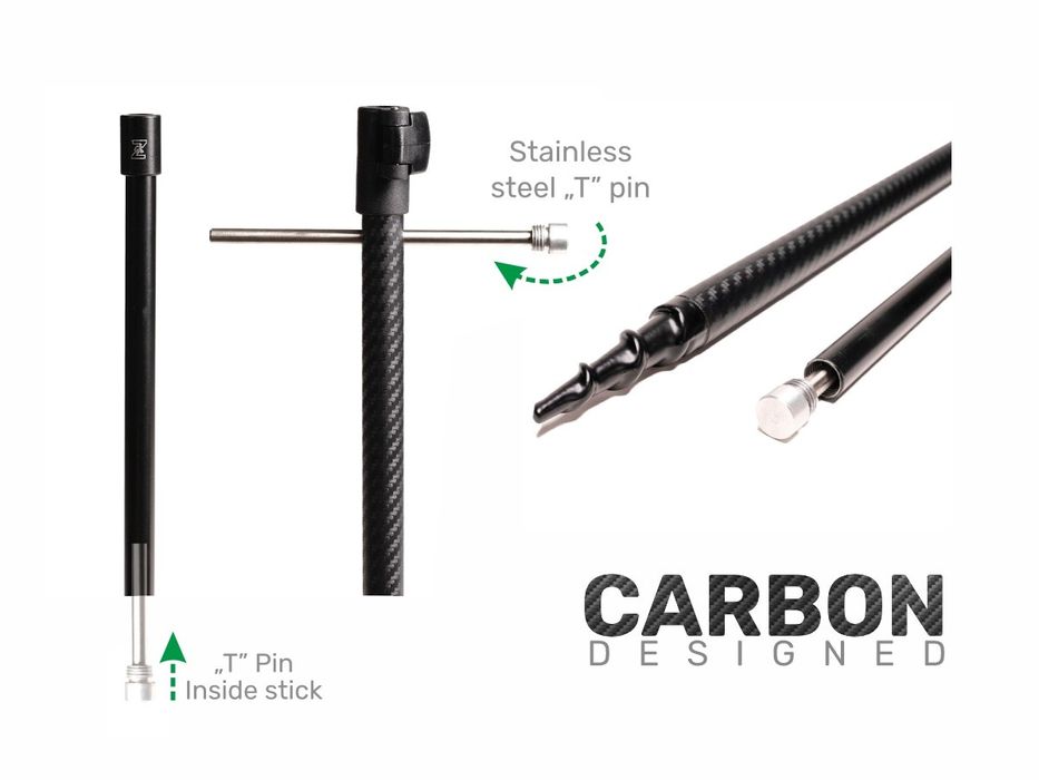 Zestaw 2 podpórki 2 x buzz bar Carbon Design Zfish wędkarskie