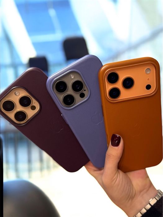 Чохол шкіряний iPhone Pro Max MagSafe чехол кожаный айфон про макс 17