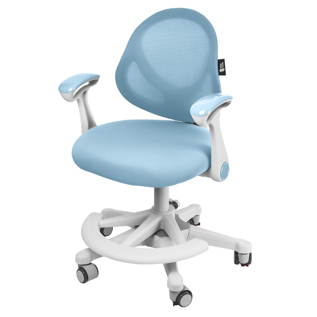 Krzesło biurkowe dla dziecka na kółkach niebieskie ergonomiczne