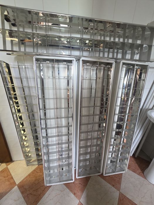 Luminarias fluorescente 120cm com lâmpadas