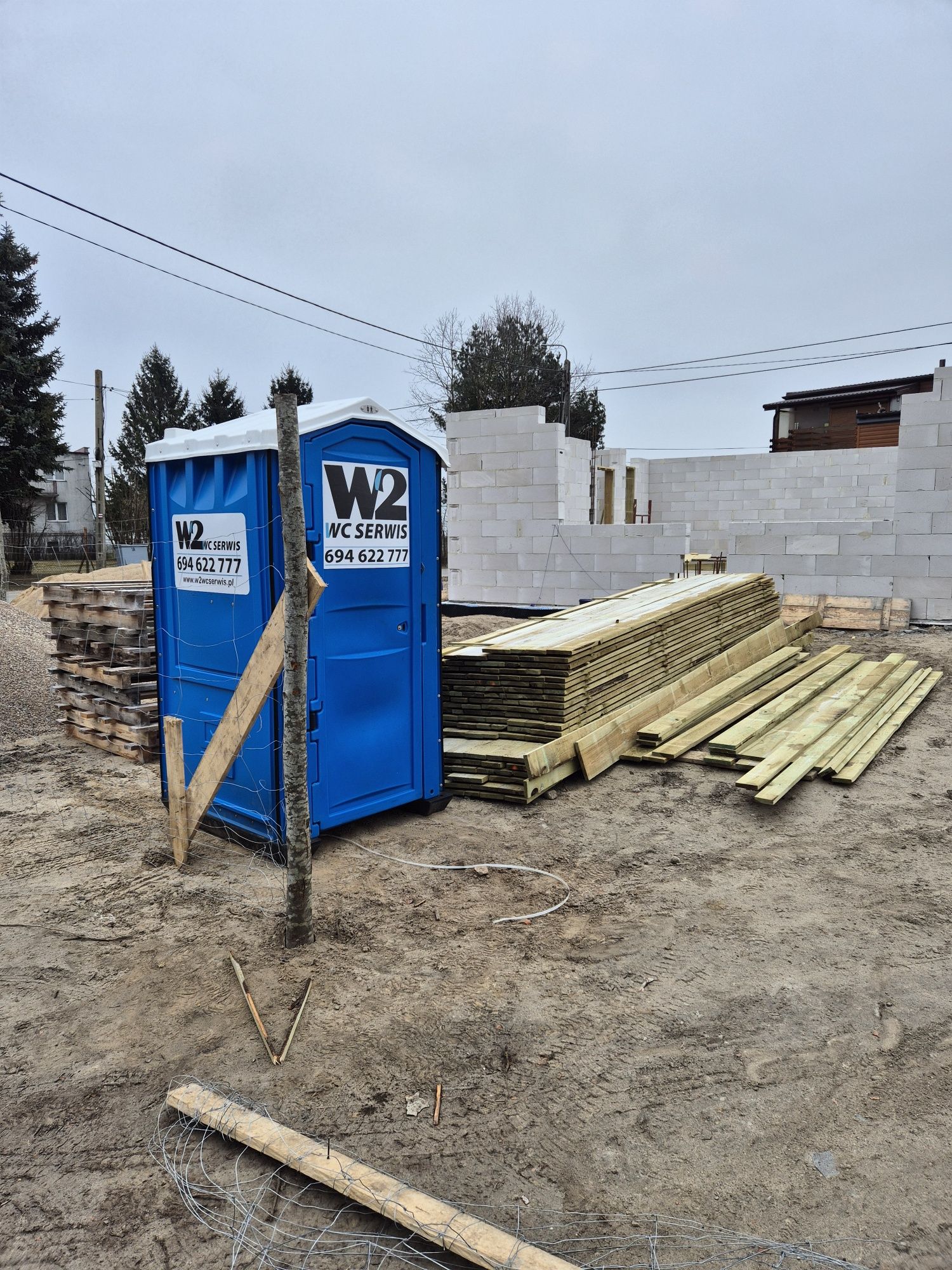 Toaleta przenośna na budowe, wynajem, serwis wc, Mrągowo i okolice