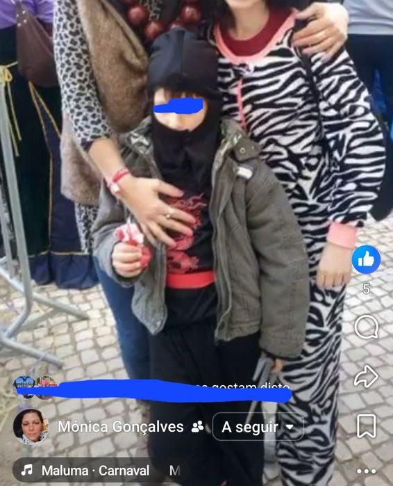 Fato ninja tamanho 140