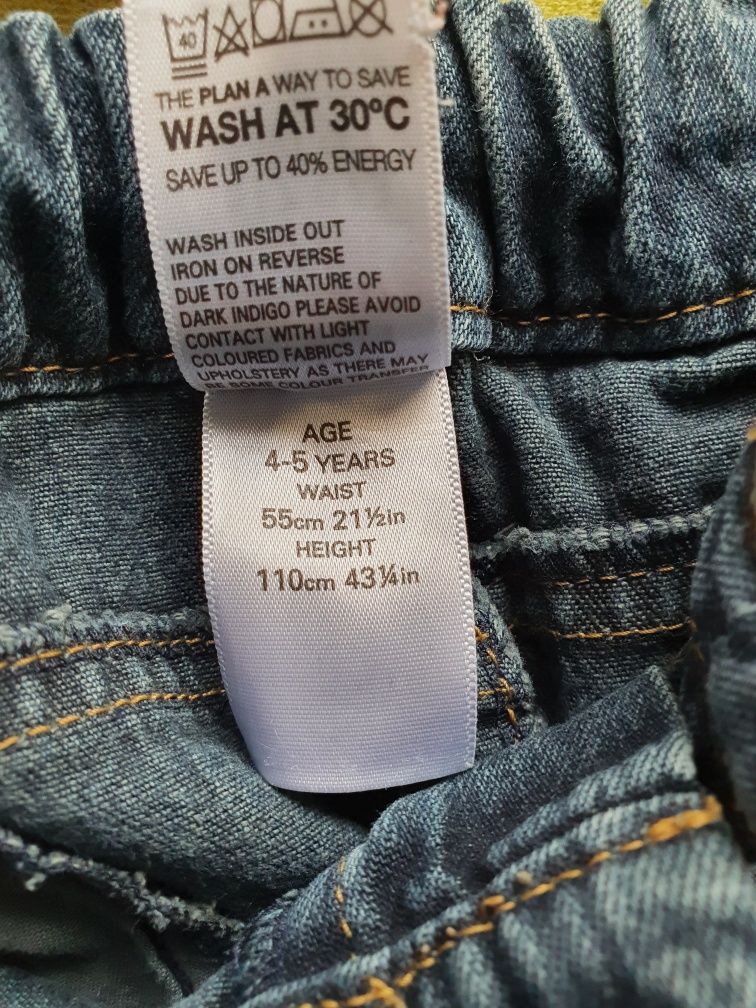 Spodnie MARKS&SPENCER, jeansy dla dziewczynki, r. 110