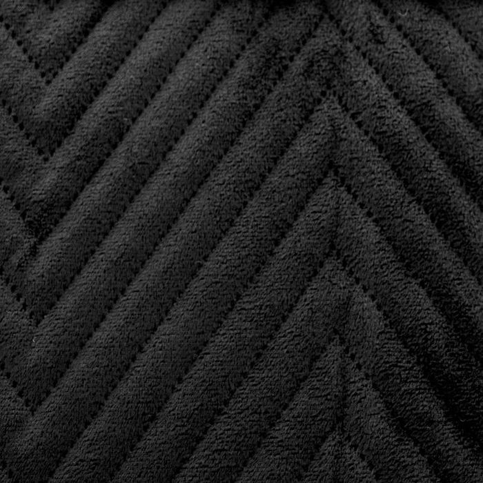 Poszewka na poduszę 50x60 Welurowa velvet pluszowa Jodełka Caden Czarn