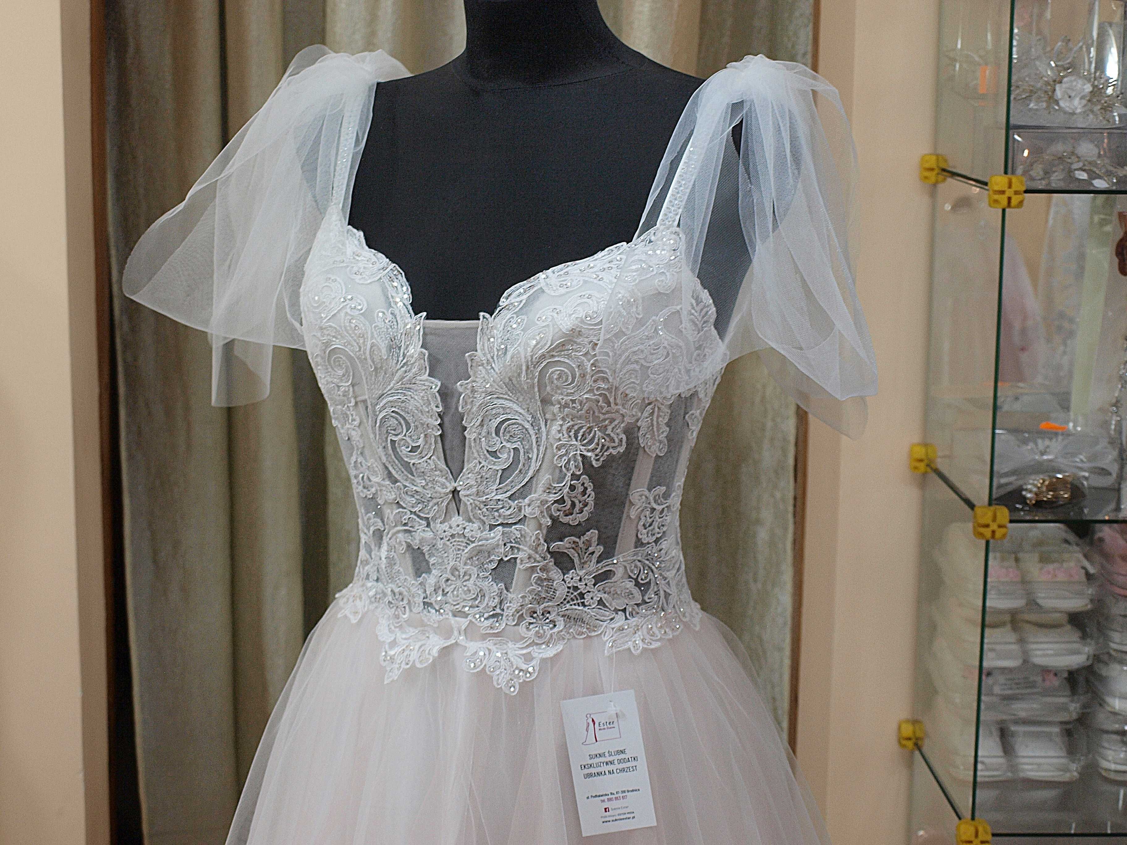 Nowa suknia ślubna model CYNTHIA rozm 36