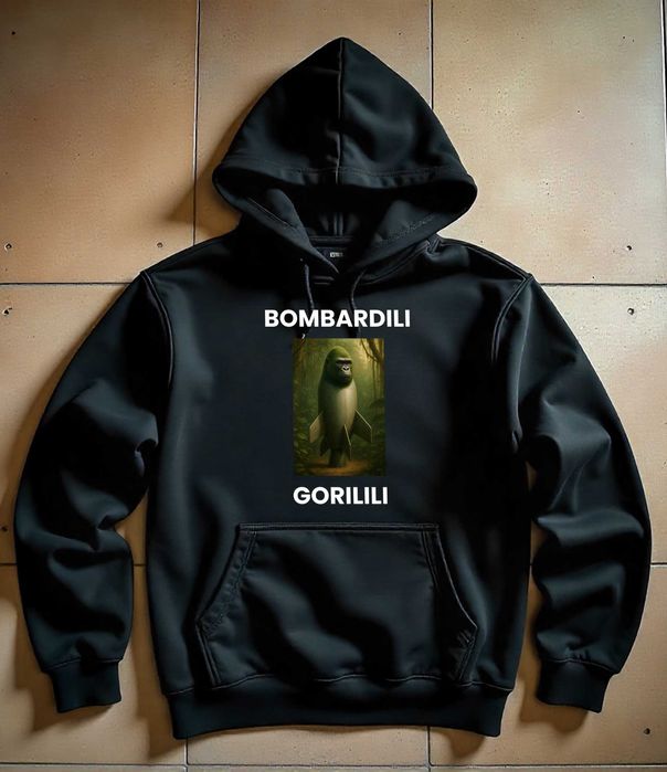 Męska Czarna Bluza M Bombardili Gorilili