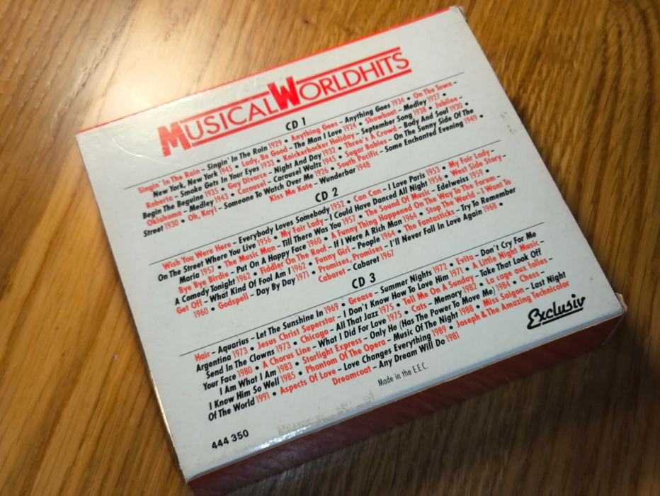 MUSICAL WORLDHITS - zestaw 3 płyt CD (Exclusiv, nr kat. 444 350)