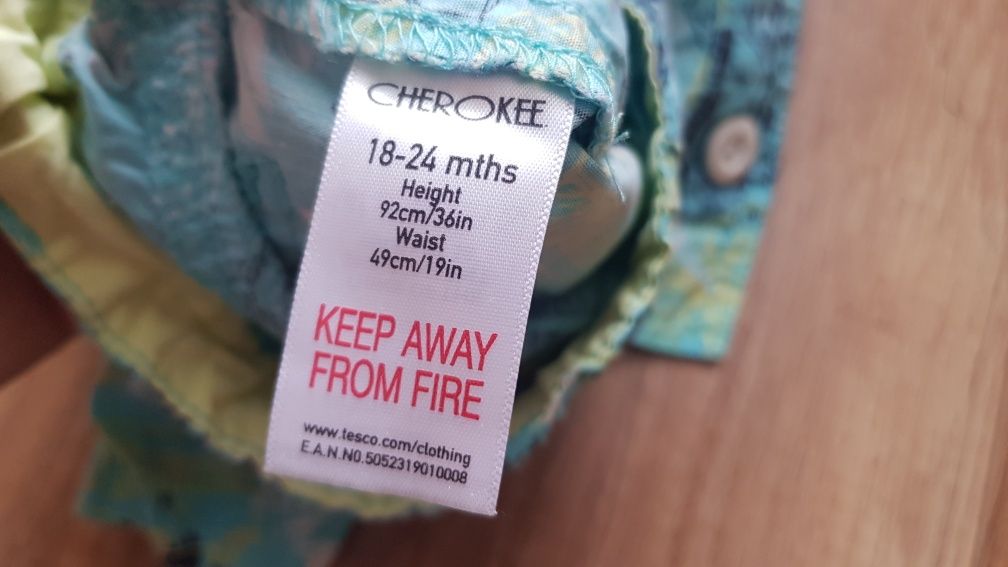 Cherokee Tesco spodenki krótkie letnie chłopak 92cm 18-24 mce