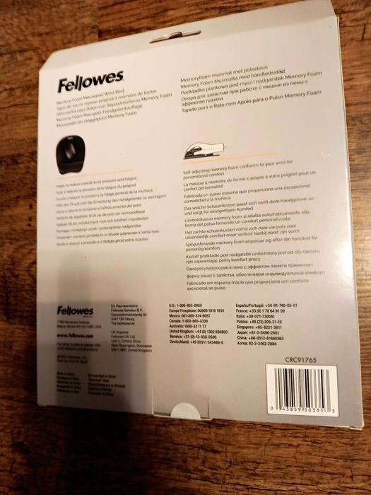 Ergonomiczna,żelowa podkładka pod mysz Fellowes