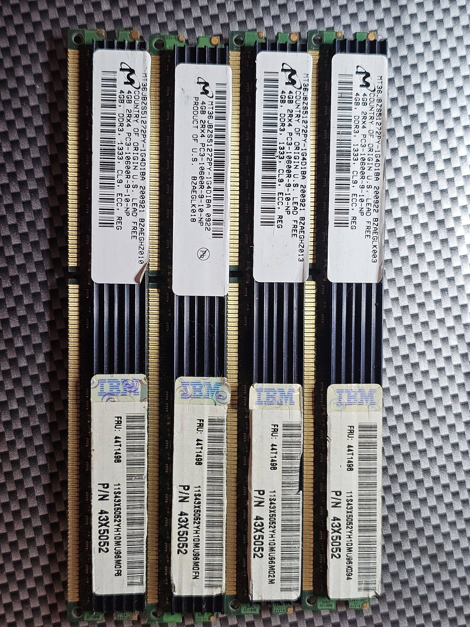 Ddr3 ecc reg 1333 4gb IBM