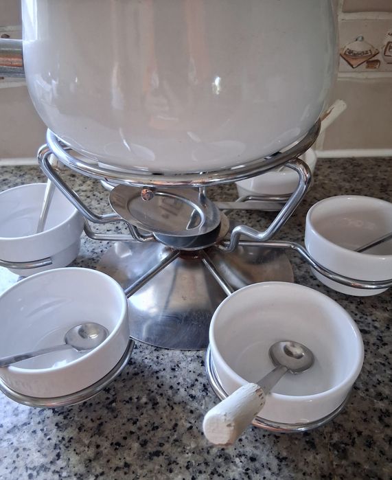 Serviço de Fondue Branco 22 peças