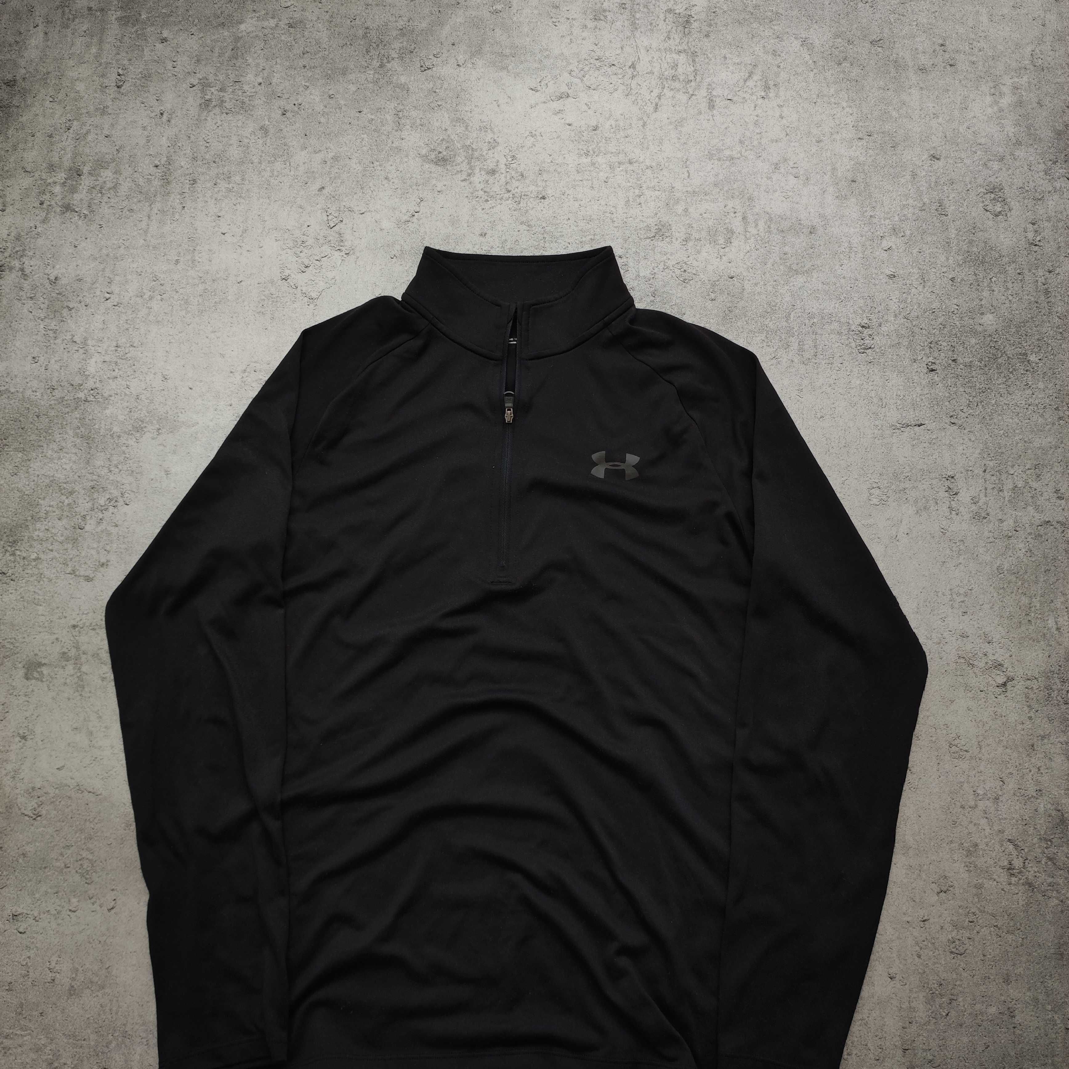 MĘSKA Treningowa bluza Lekka Rozpinana Under Armour Czarna Heat GYM