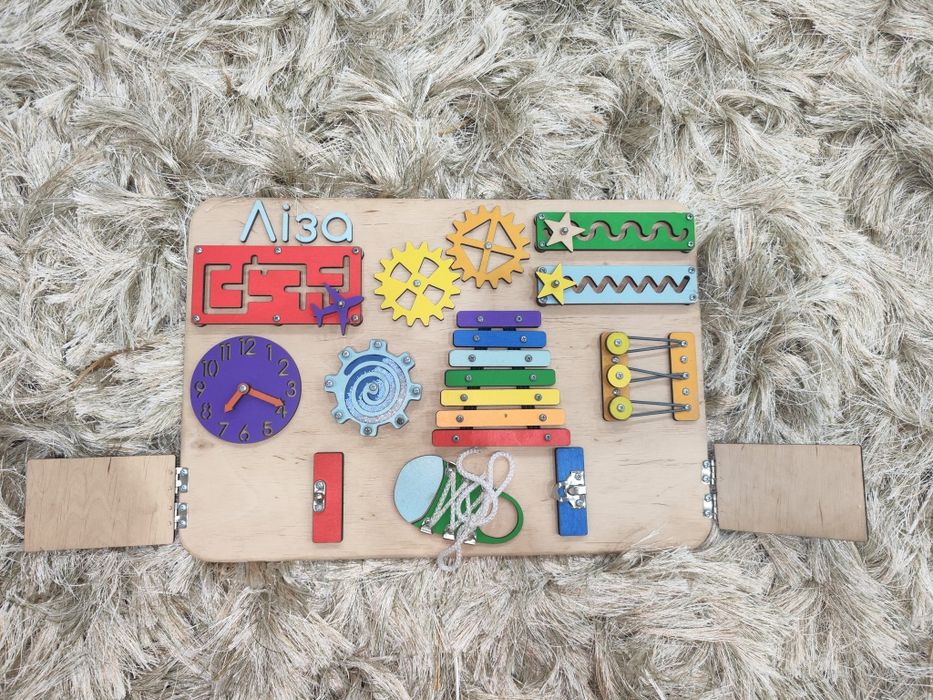 Дерев'яна іграшка,куб Монтессорі,Бізіборд,дошка розвиваюча