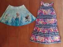 H&M Elsa Kraina Lodu spódniczka spódnica letnia, sukienka 122 128