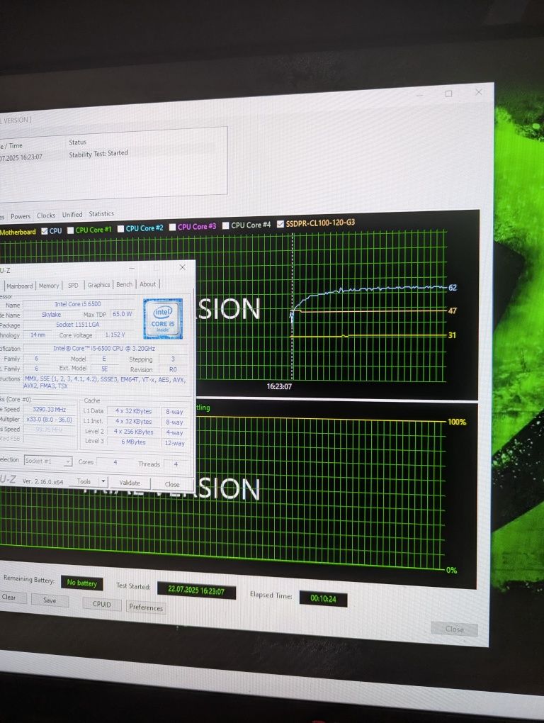 Ігровий комп'ютер Intel I5 6500 3.6GHZ, GTX 1060, 16GB, SSD120+500