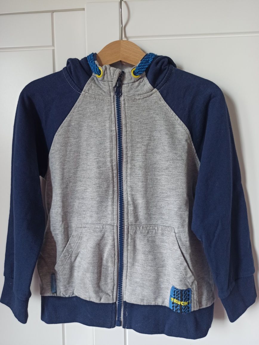 Bluza na zamek z kapturem Coccodrillo rozmiar 104