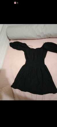 Sukienka czarna z krótkim rękawem