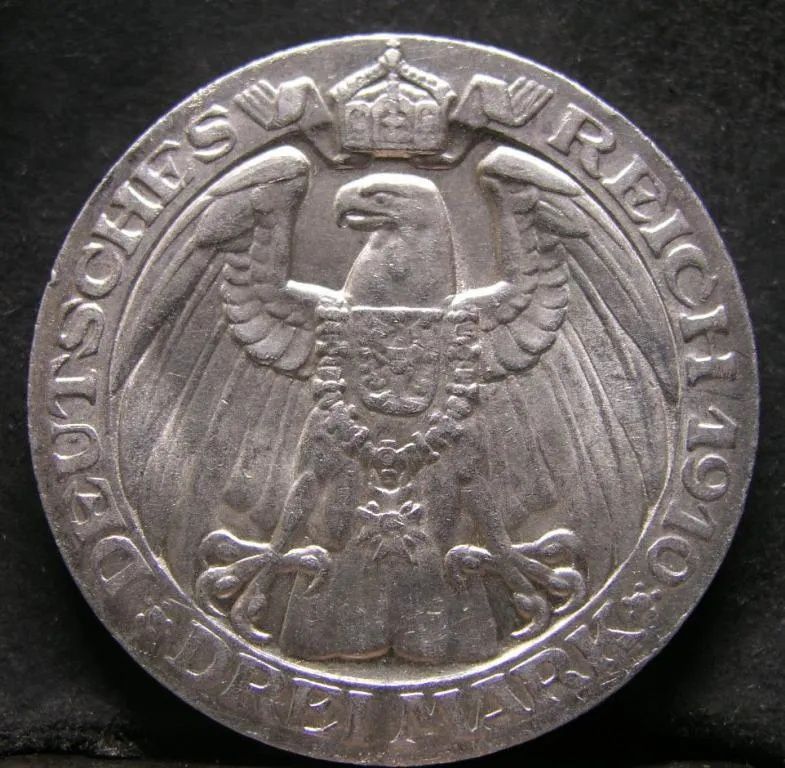 Германская империя 3 марки, 1910