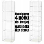 Dodatkowa półka do gablotki IKEA Detolf + Uchwyty montażowe