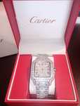 Zegarek cartier Santos mossainte stan idealny z srebra 925 + gwarancja