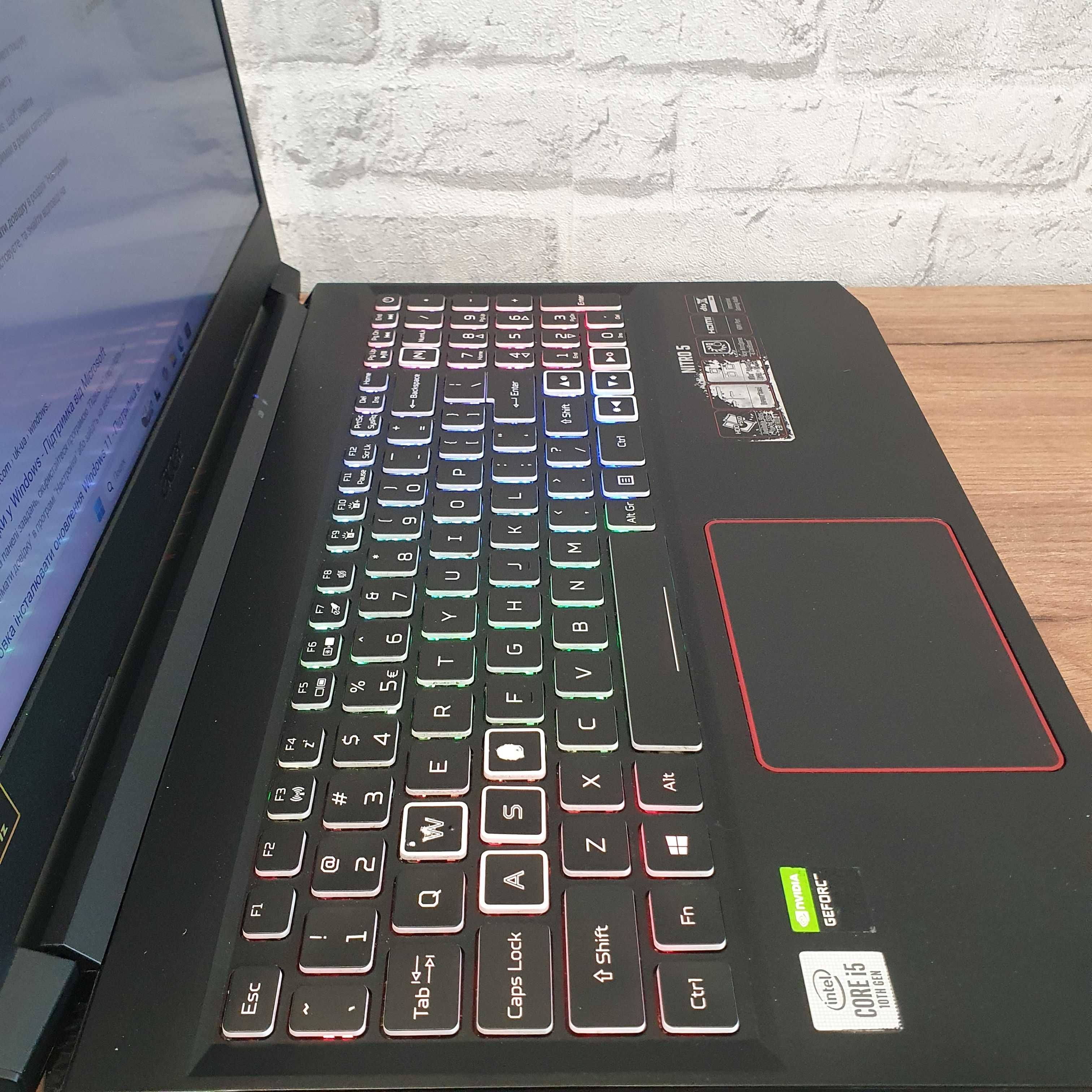 Игровой ноутбук Acer Nitro• i5-10300H •RTX2060•512SSD• 16ГБ • Гарантія