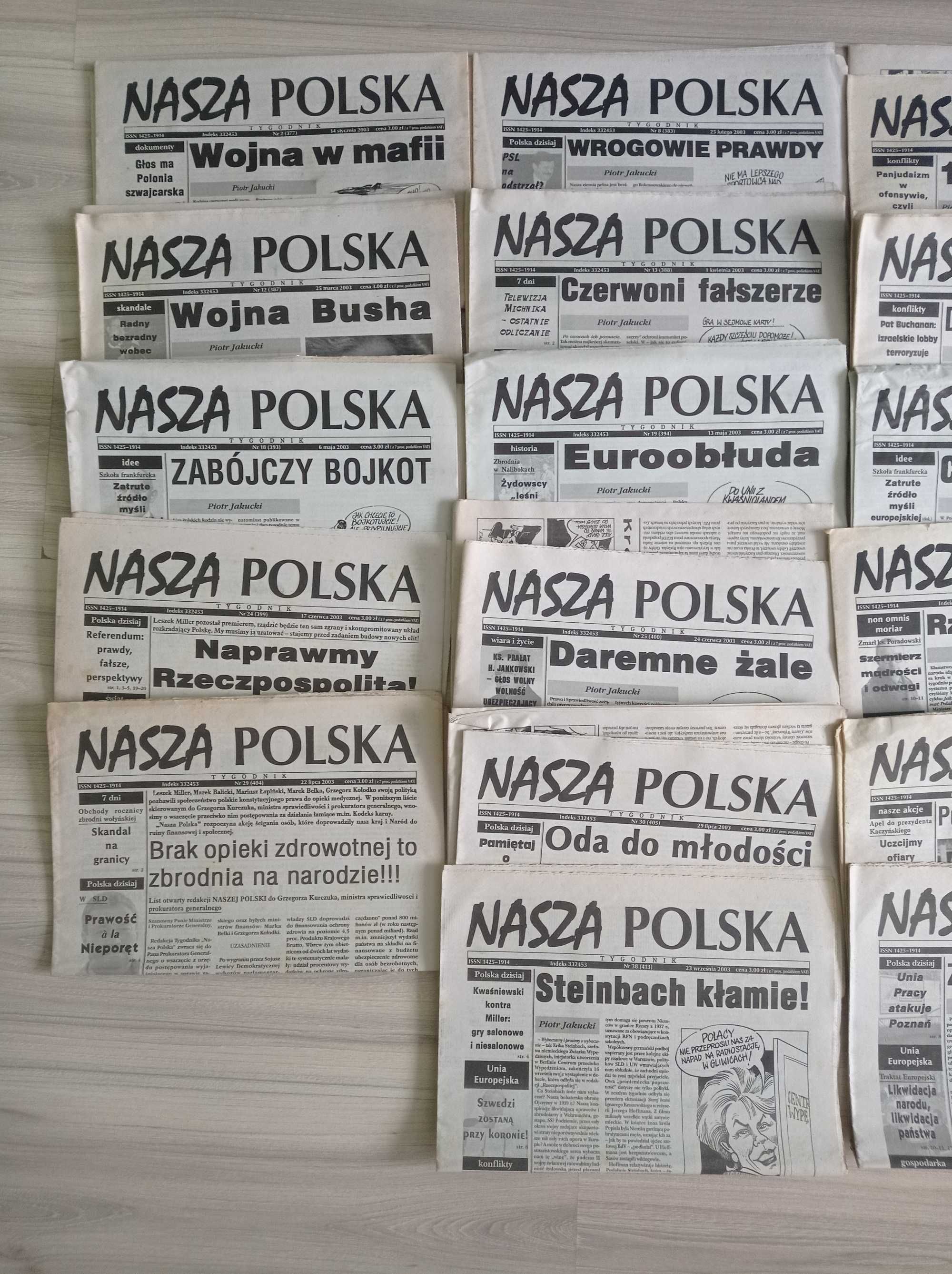 Nasza Polska 2003, zestaw gazet