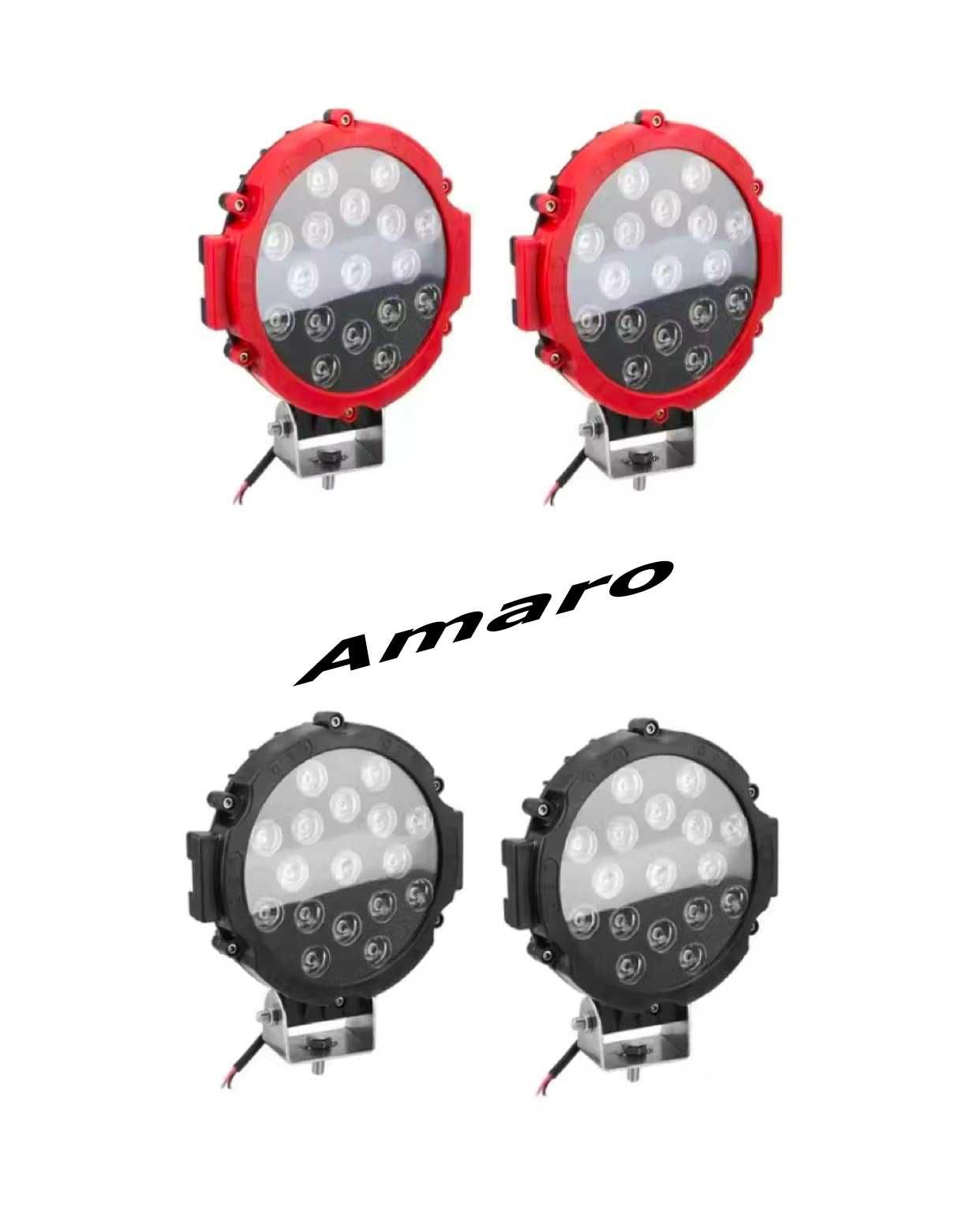 2 Farois de Led 51W 3800LM IP67 Jipe/Off Road/4x4 (2 Cores) | NOVOS