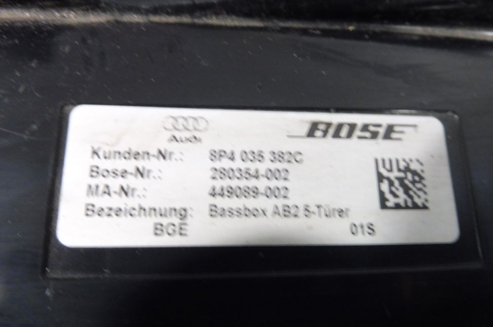 Audi A3 S3 8P Subwoofer bosse Głośnik