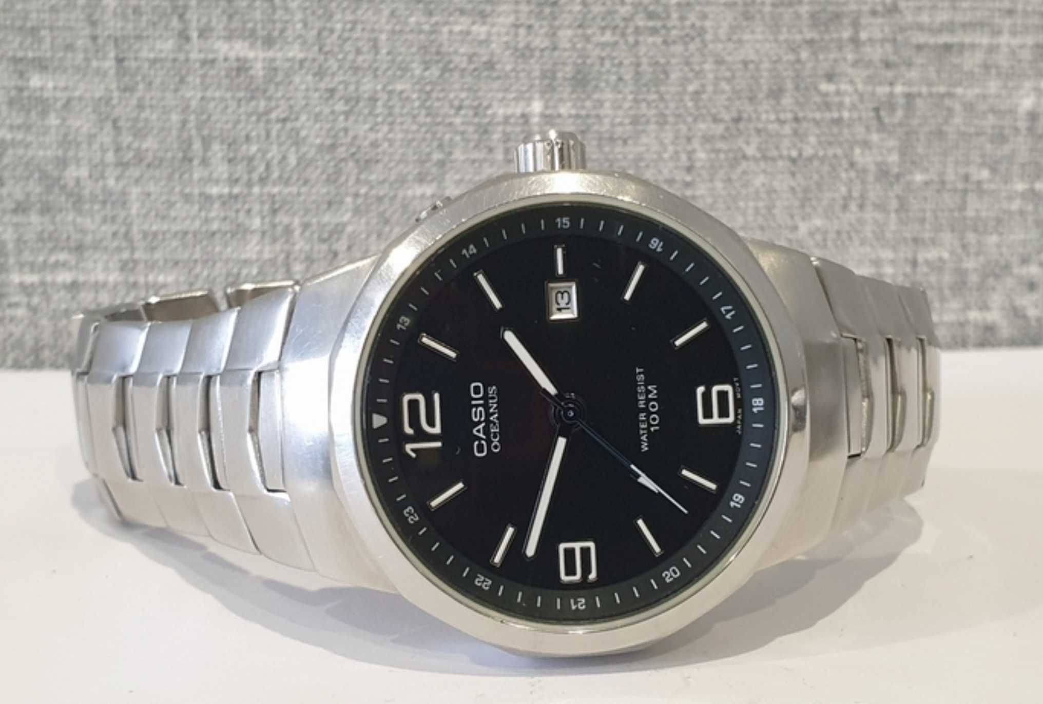 Чоловічий годинник часы Casio Oceanus OC-103 з будильником 40мм 100м
