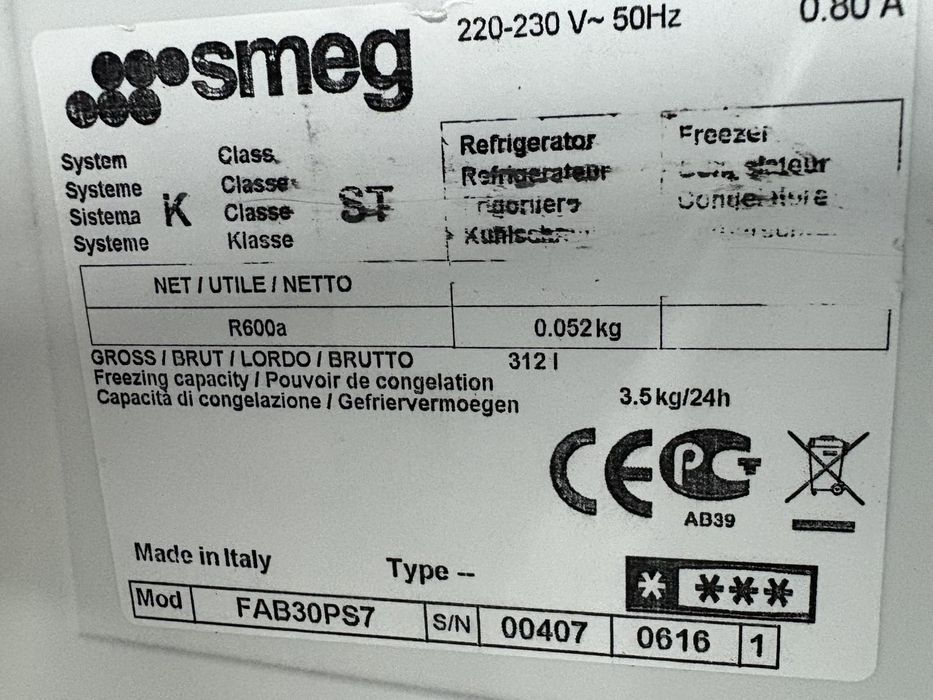 Холодильна комера, холодильник Smeg FAB30PS7  ( А111105 )