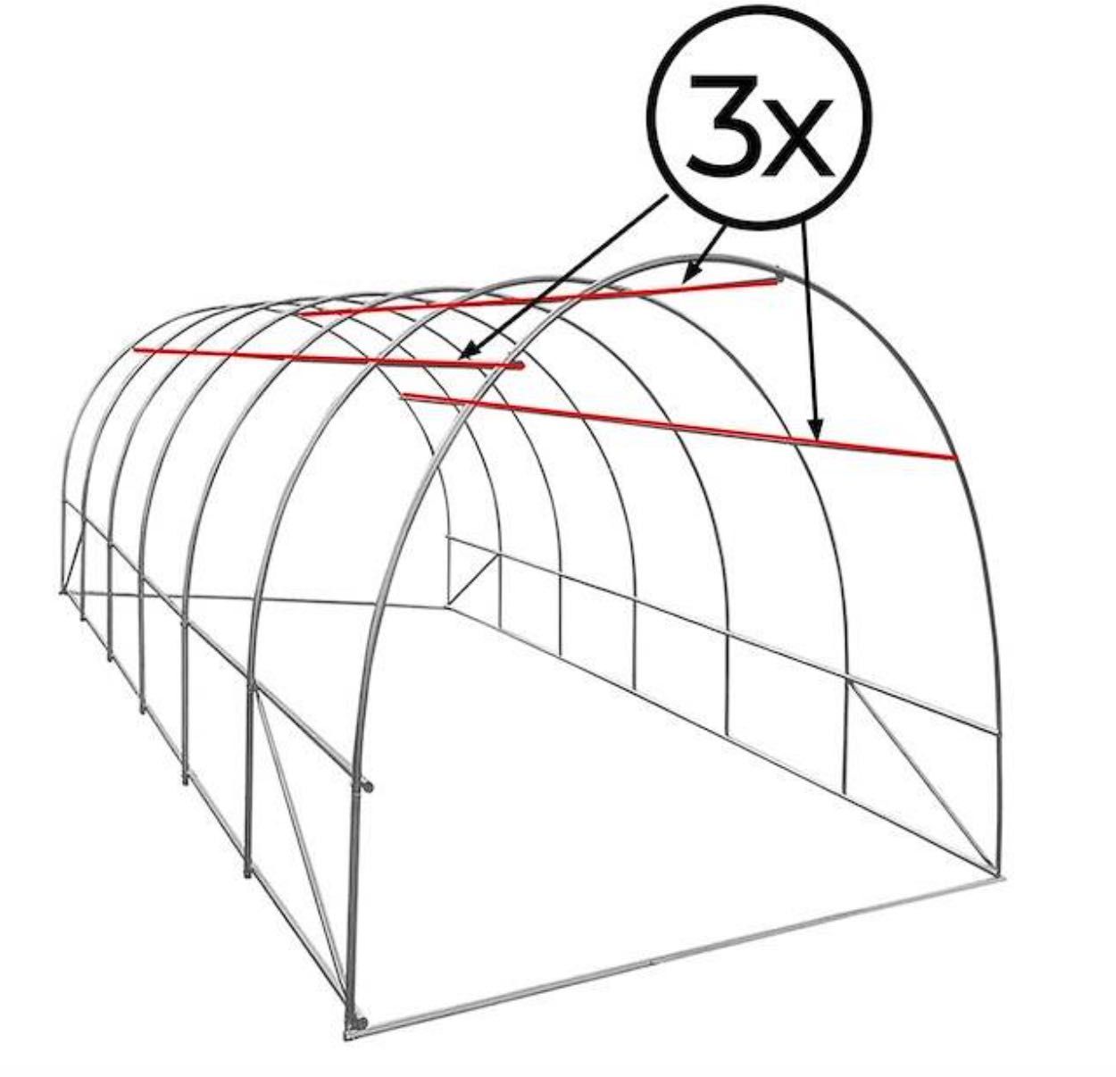 Tunel Foliowy 6x3x2m Zbrojony Wzmocniona Konstrukcja
