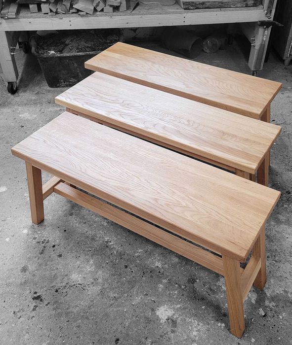 Ławka ławeczka drewniana dębowa